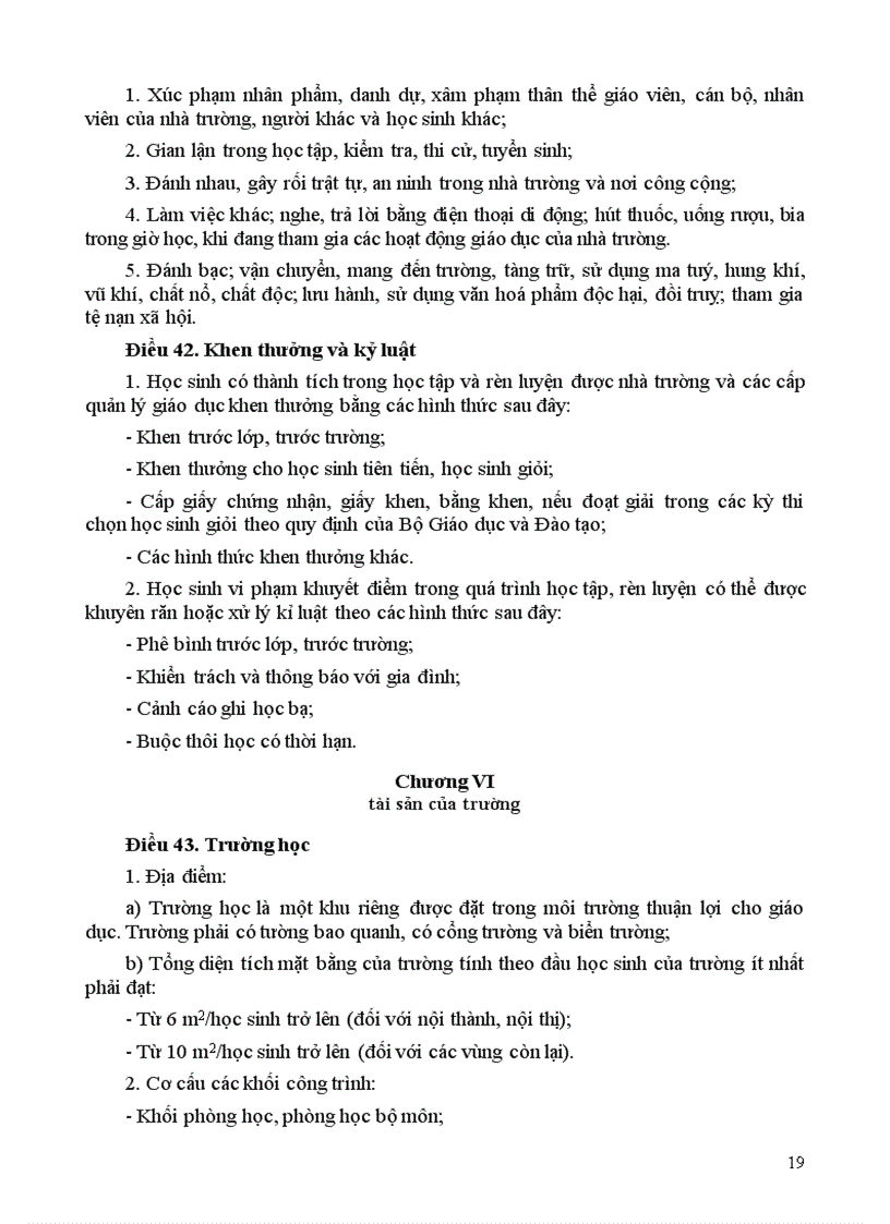 image for page Điều lệ trường THPT