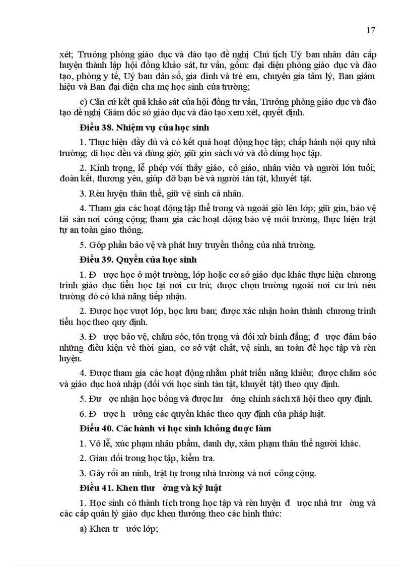 image for page Điều lệ trường Tiểu học 2007