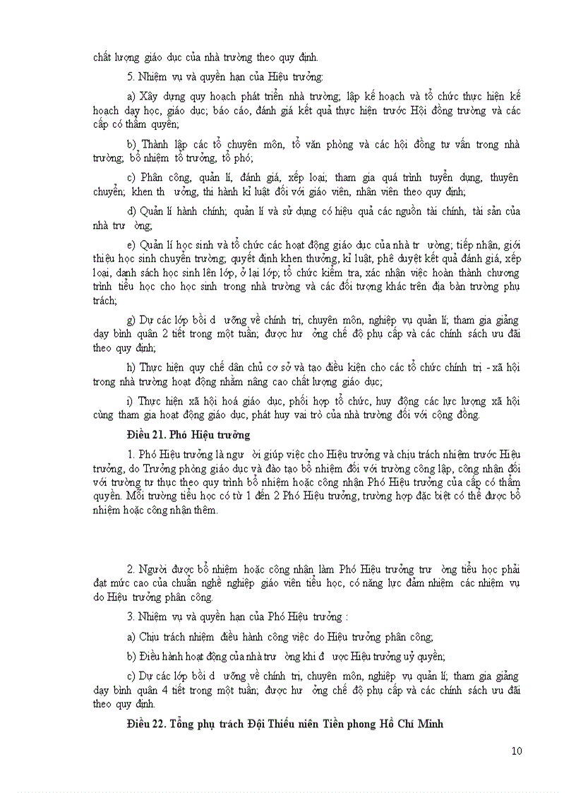 image for page Điều lệ trường tiểu học mới