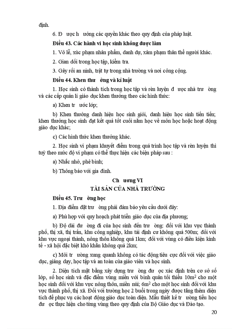 image for page Điều lệ trường Tiểu học Sửa đổi