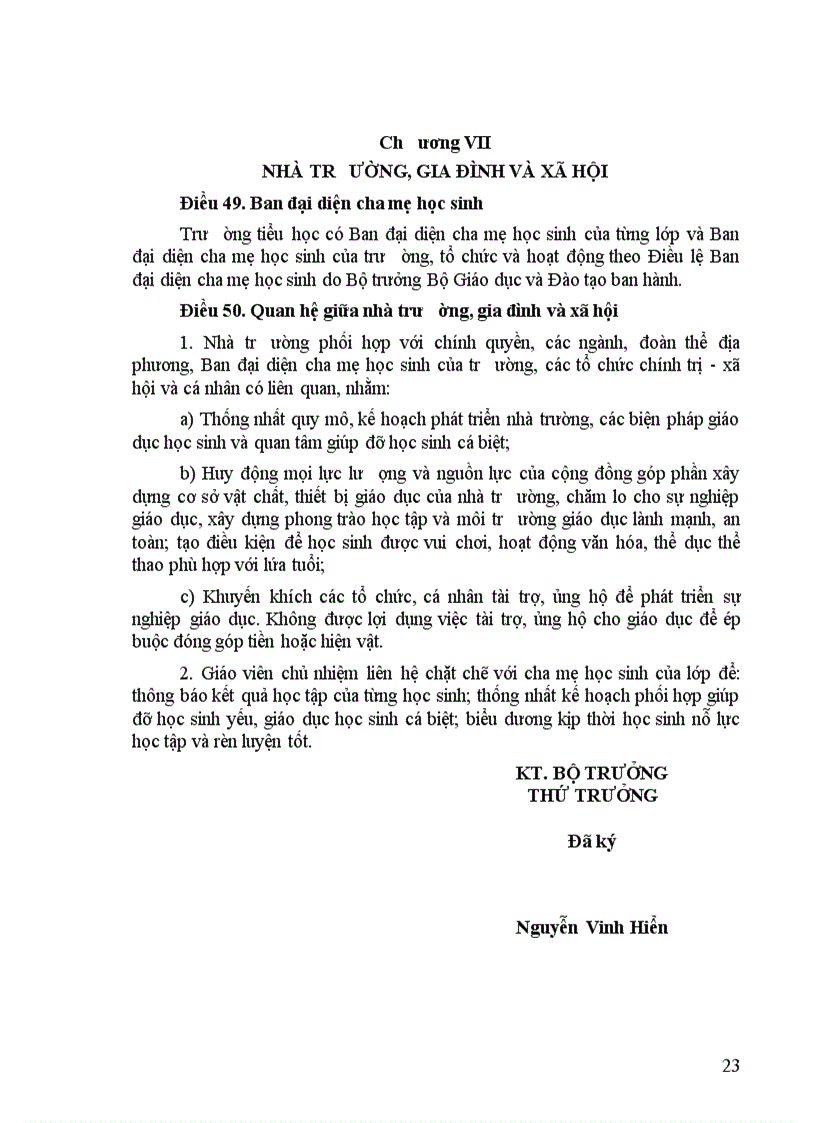 image for page Điều lệ trường Tiểu học Sửa đổi