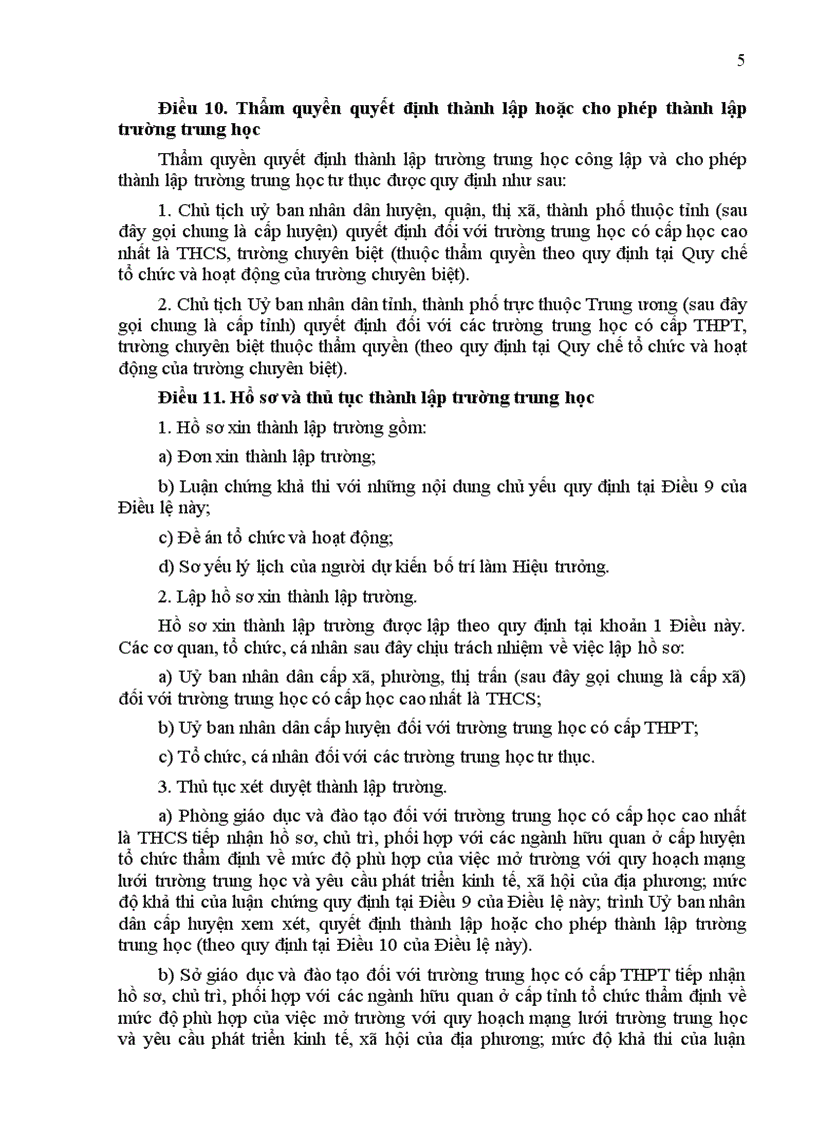 image for page Điều lệ trường Trung học phổ thông