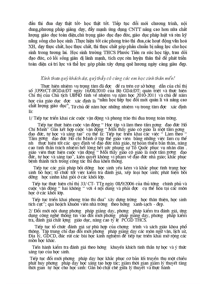 image for page Diễn văn khai giảng 2010 2011 1