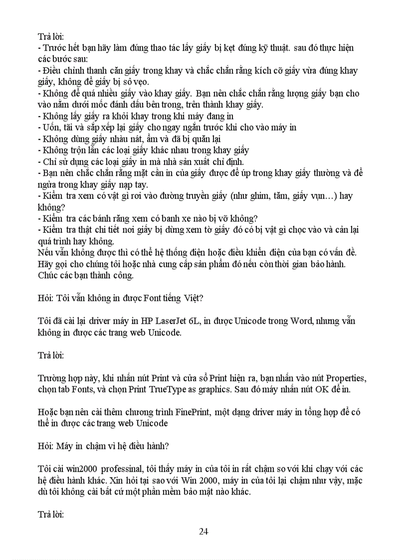 image for page Đổ mực và giải quyết sự cố máy in