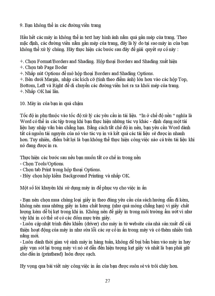 image for page Đổ mực và giải quyết sự cố máy in