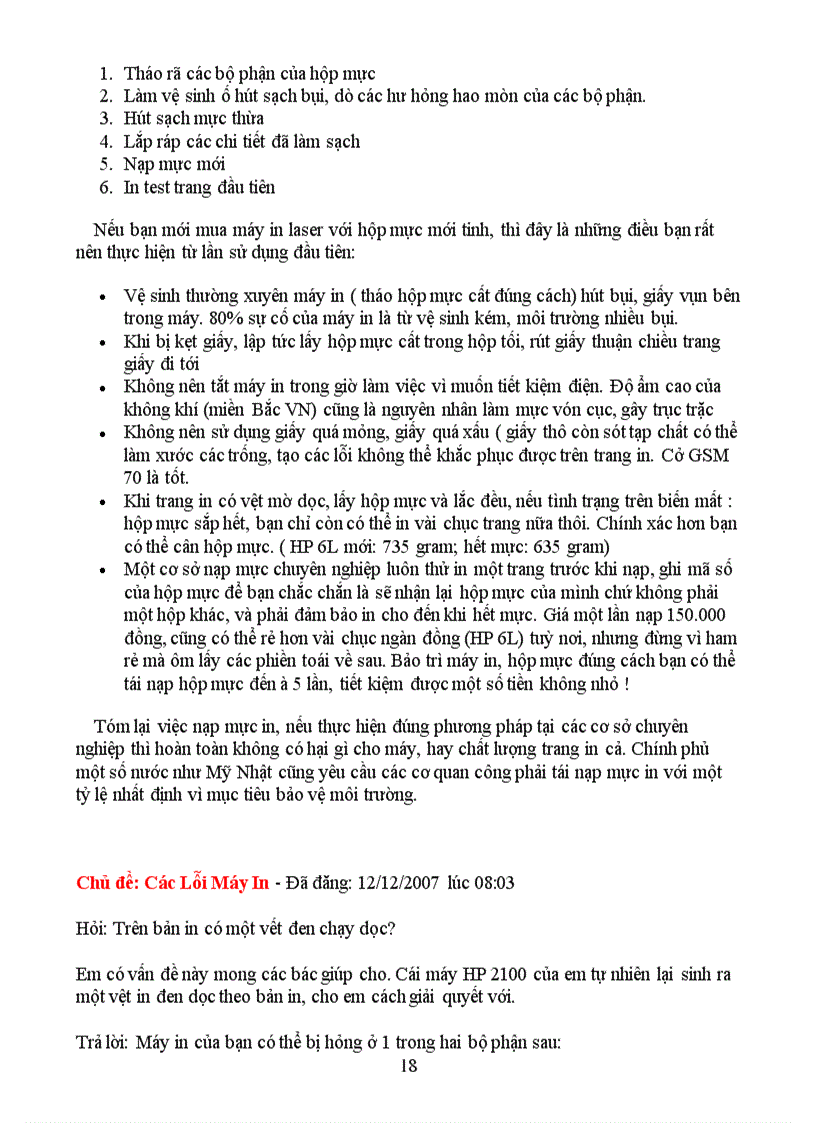 image for page Đổ mực và khắc phục sự cố máy in rất thiết thực