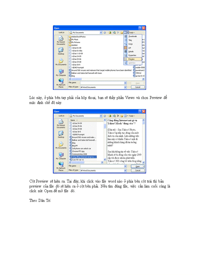image for page Đọc file Word mà không cần mở
