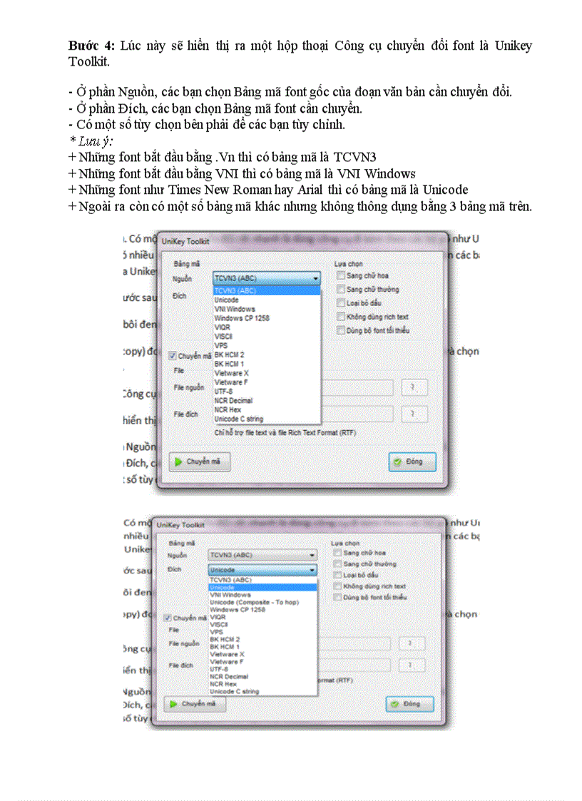 image for page Đổi font chữ bằng UNIKEY TOOKIT