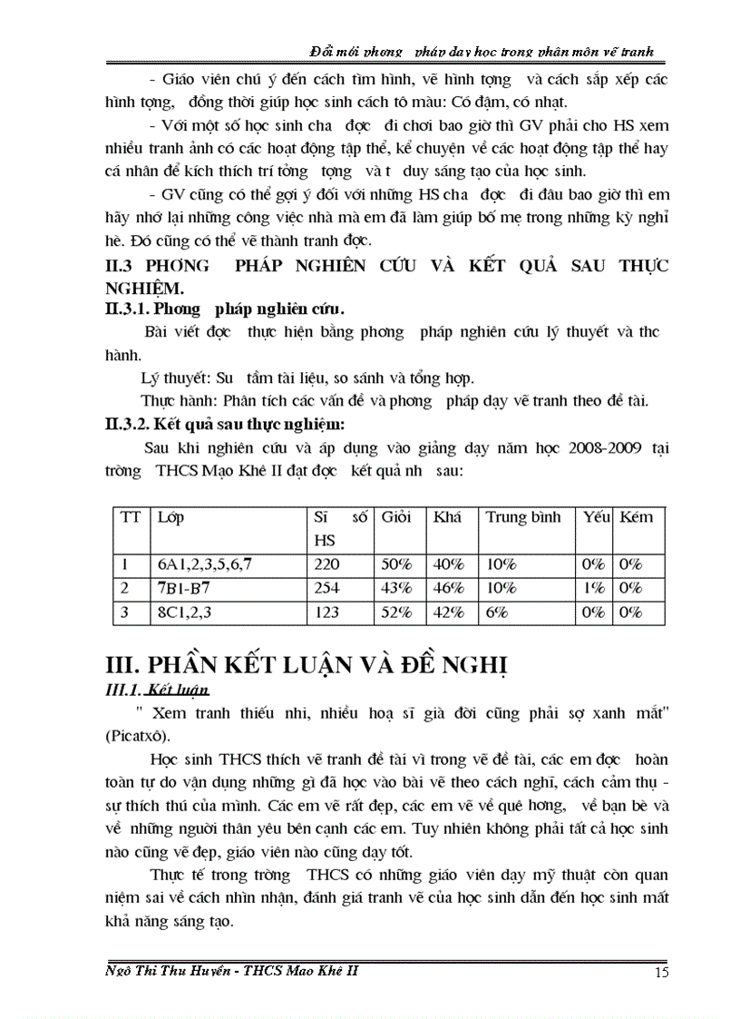 image for page Đổi mới phương pháp dạy học trong phân môn vẽ tranh