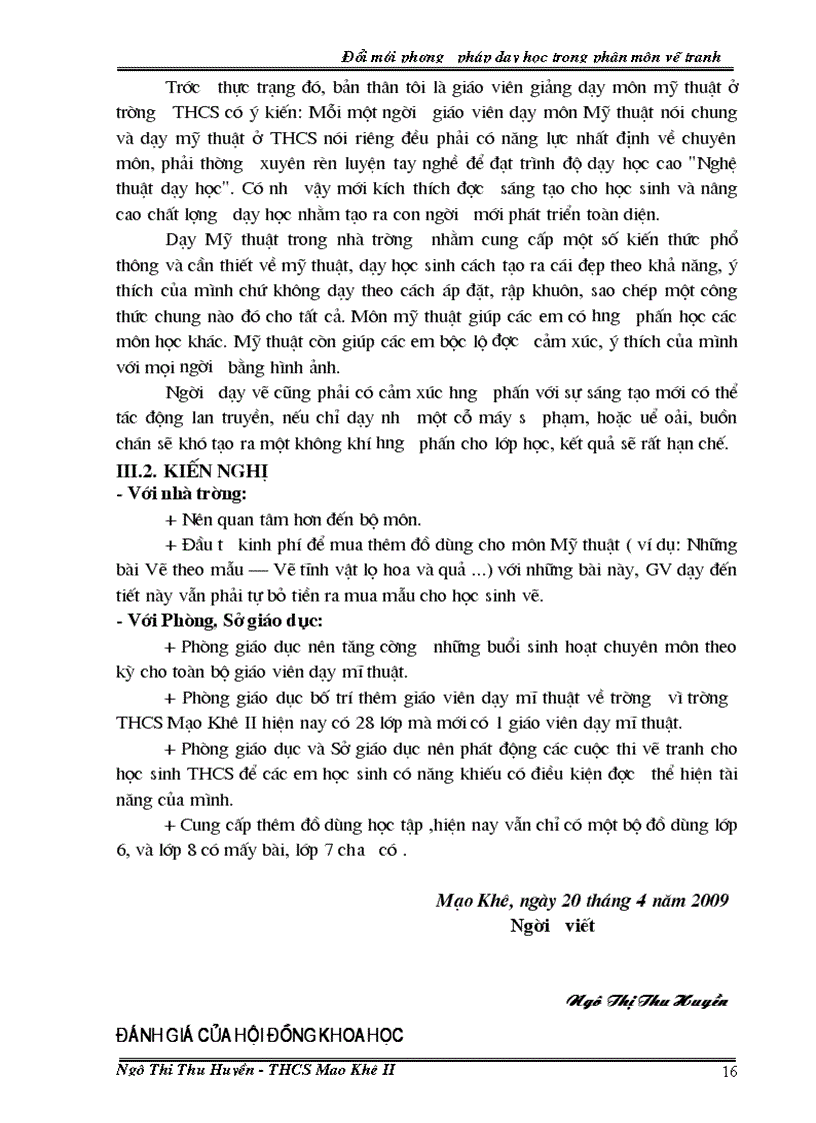 image for page Đổi mới phương pháp dạy học trong phân môn vẽ tranh