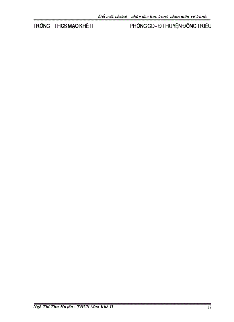 image for page Đổi mới phương pháp dạy học trong phân môn vẽ tranh