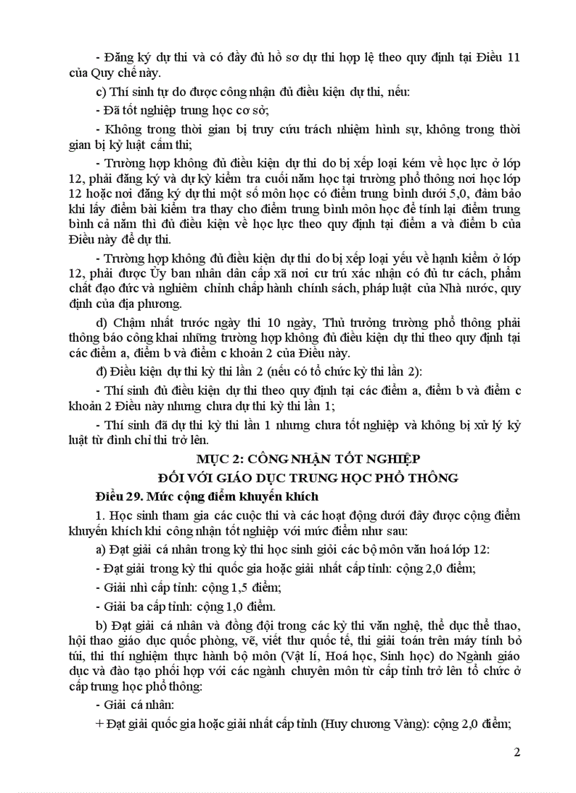 image for page Đối tượng điều kiện công nhận Tốt nghiệp THPT