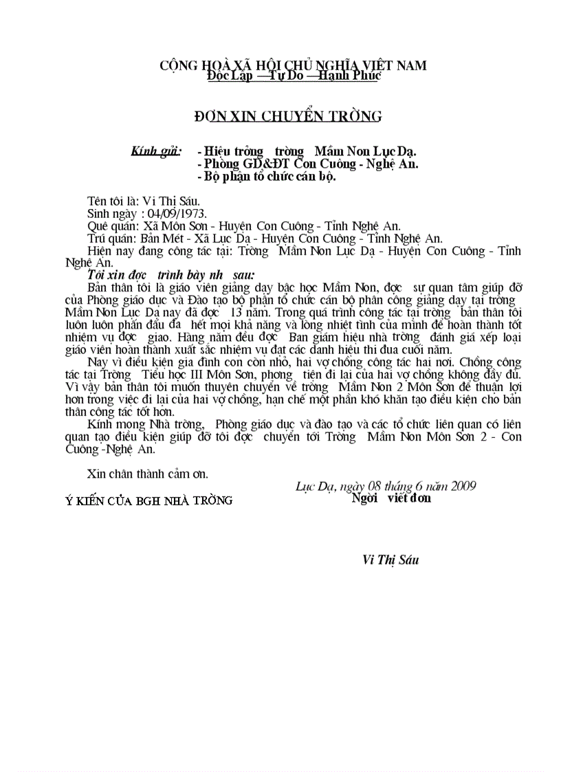 image for page Don xin thuyen chuyen truong