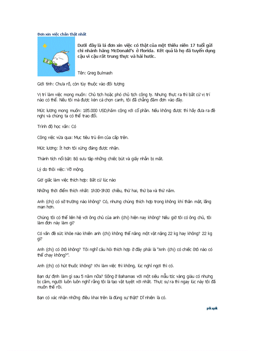 image for page Don xin viec chan that nhat