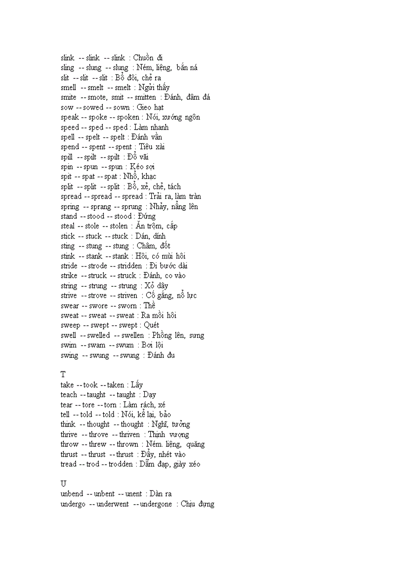 image for page Động từ BQT