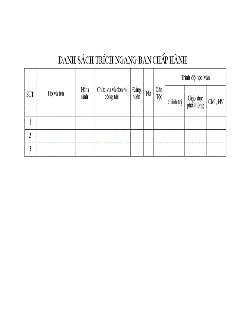 Ds Trich Ngang Bch Cđ Mẫu Mới