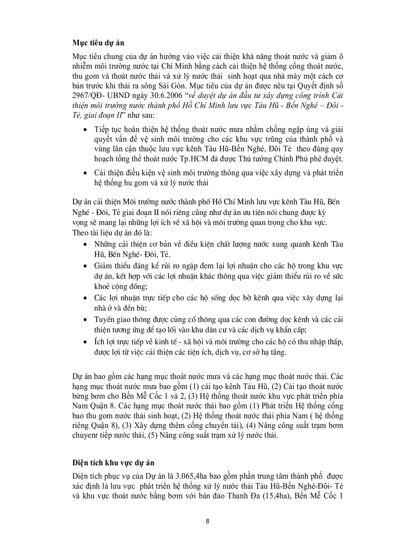 image for page Dự án cải thiện môi trường nước ở TP HCM