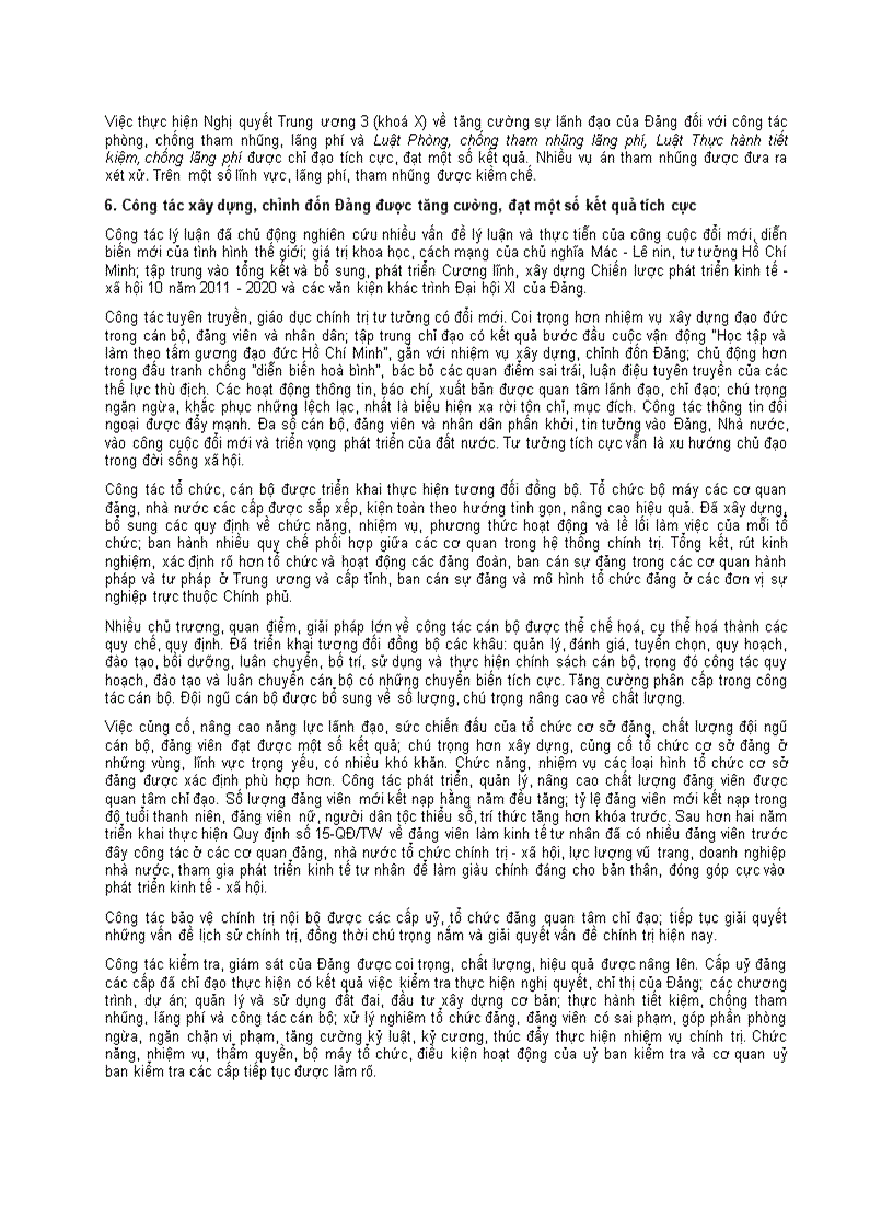 image for page Dự thảo báo cáo Đại hội XI