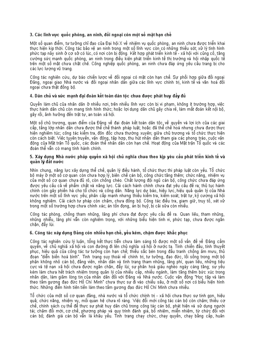 image for page Dự thảo báo cáo Đại hội XI