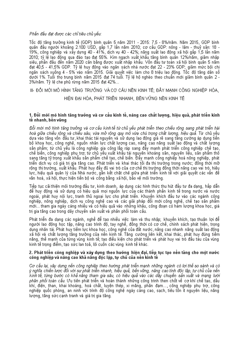 image for page Dự thảo báo cáo Đại hội XI