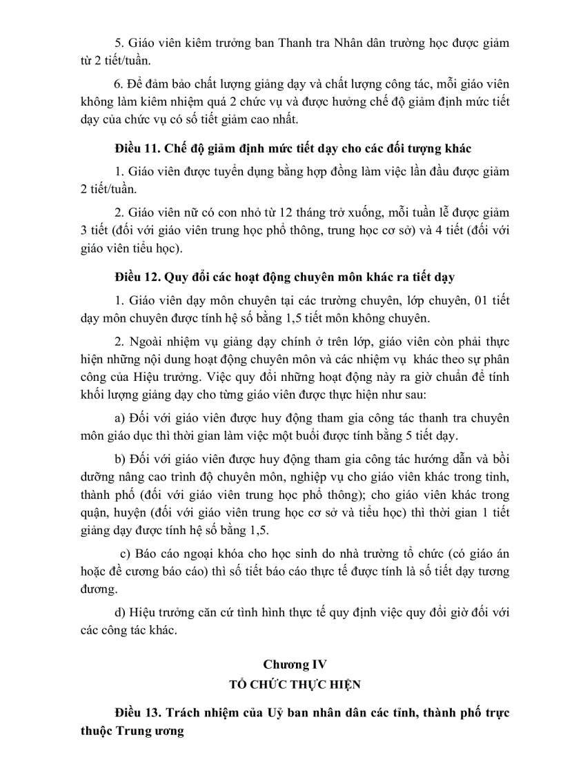 image for page Dự thảo chế độ làm việc của giáo viên PT