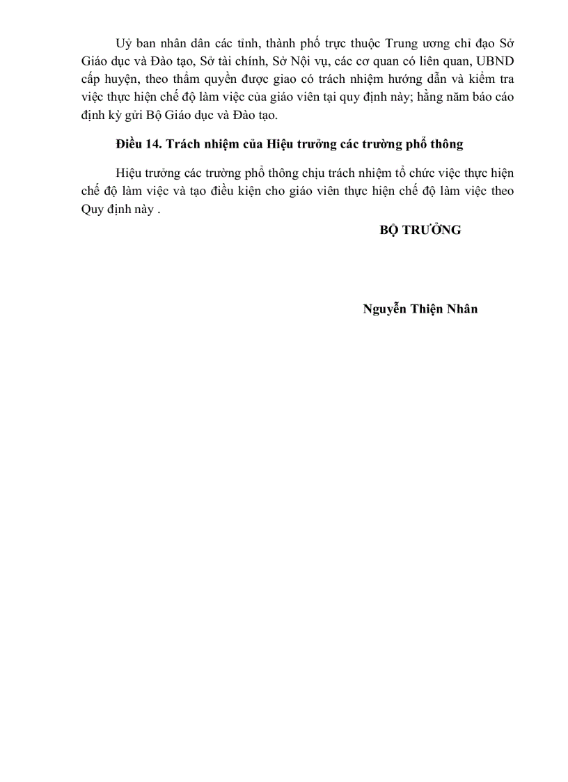 image for page Dự thảo chế độ làm việc của giáo viên PT