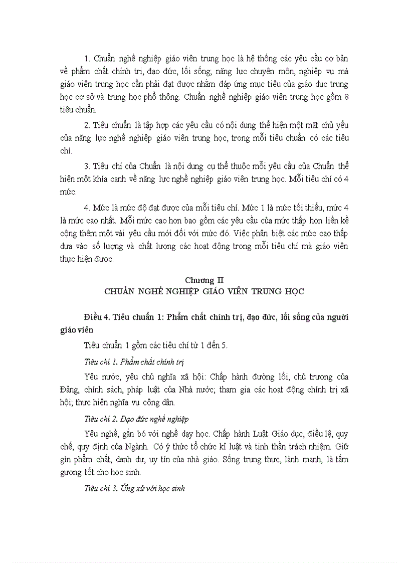 image for page Dự thảo chuẩn GV TH