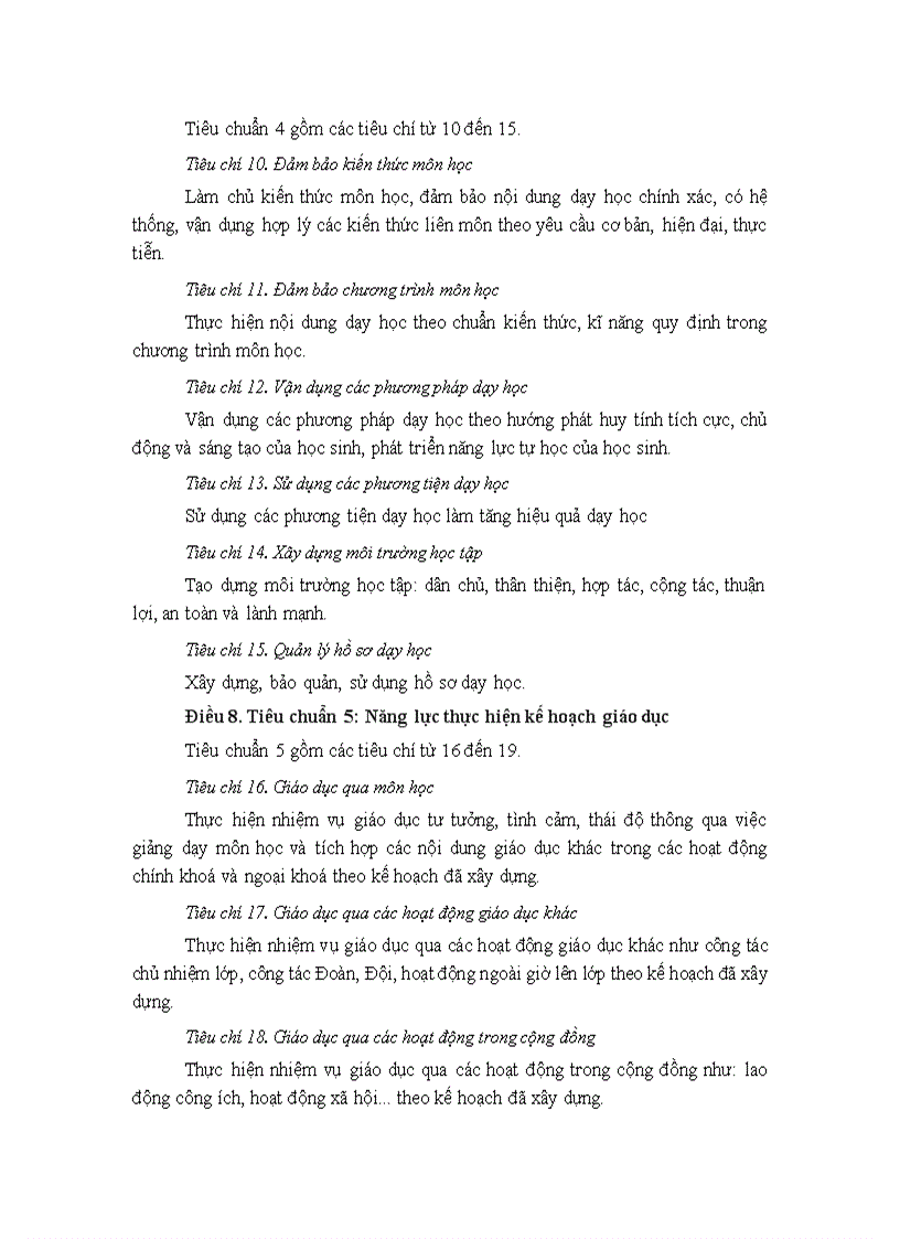 image for page Dự thảo chuẩn GV TH