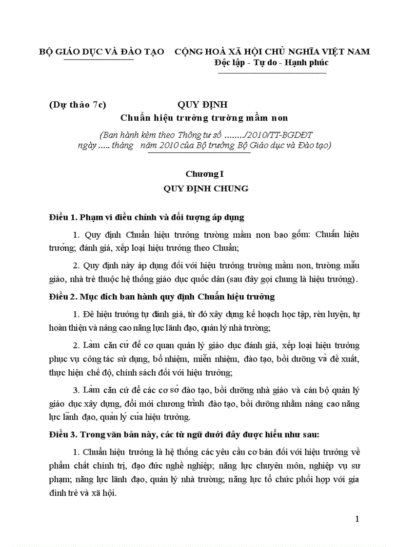 image for page Du thao chuan hieu truong man non