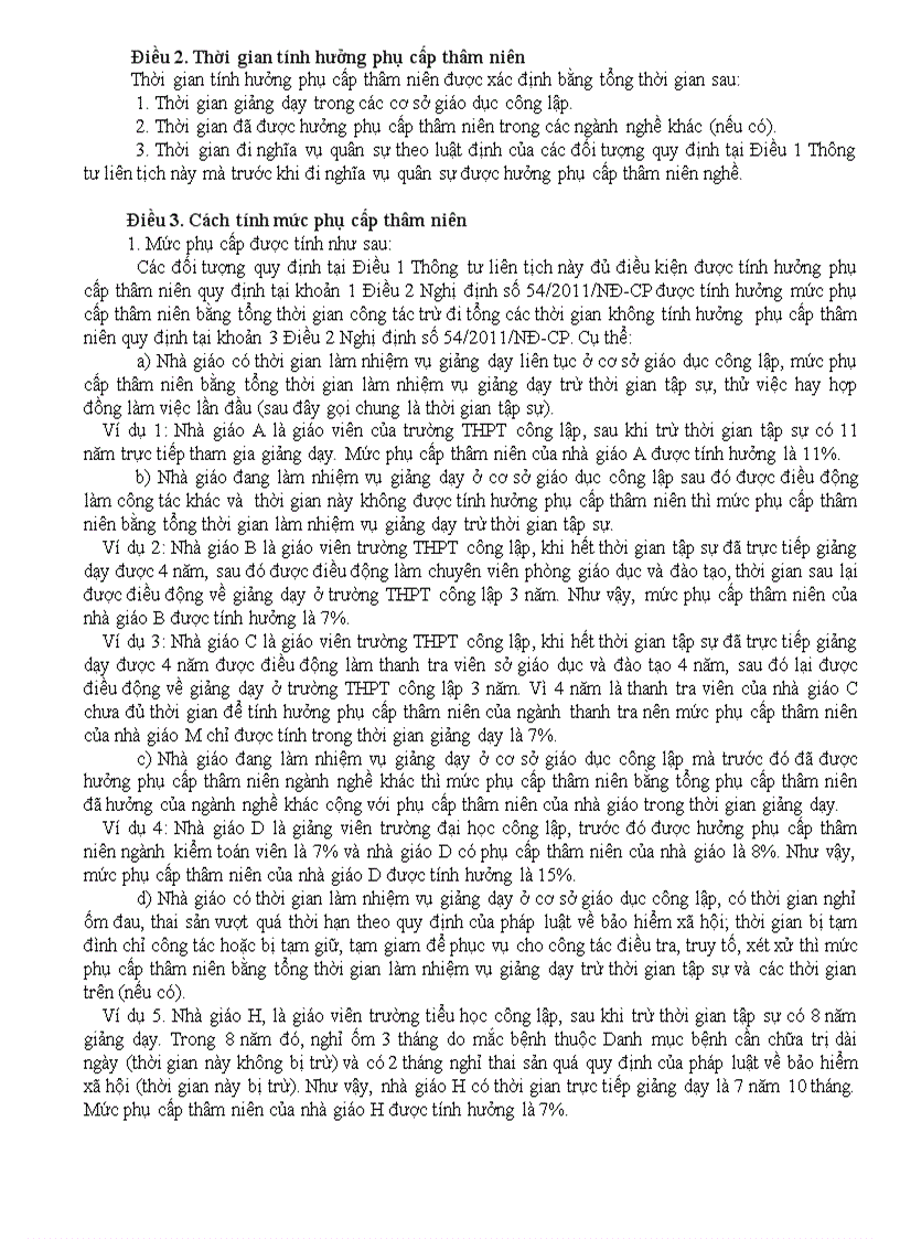 image for page Dự thảo Hướng dẫn thực hiện Phụ cấp thâm niên
