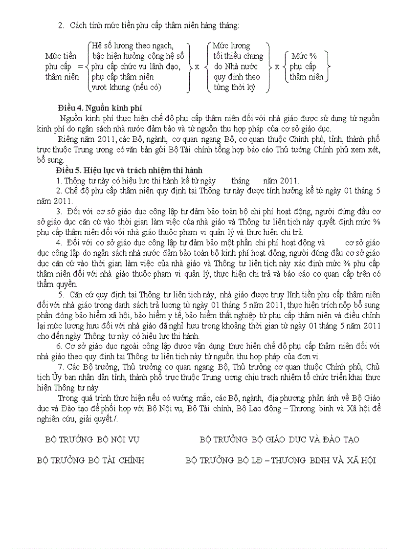 image for page Dự thảo Hướng dẫn thực hiện Phụ cấp thâm niên