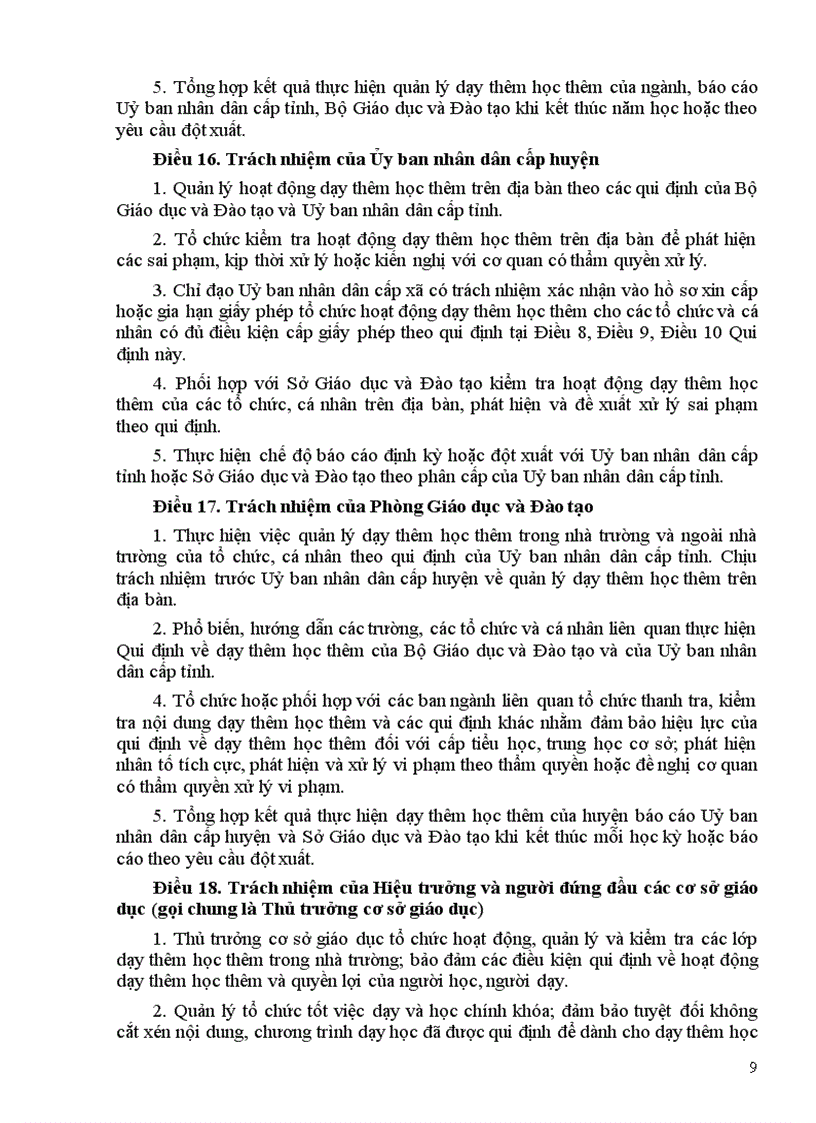 image for page Dự thảo mới Dạy thêm học thêm của BGD