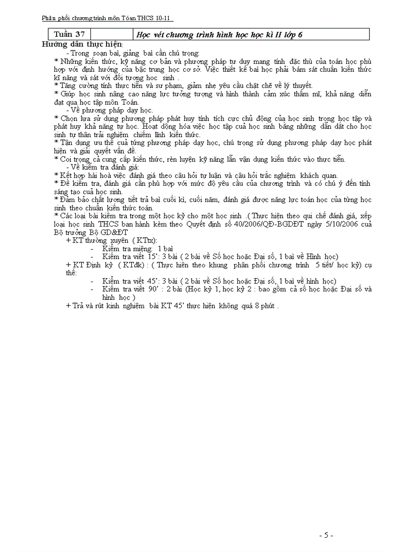 image for page Dự thảo PPCT môn Toán bậc THCS năm học 2010 2011