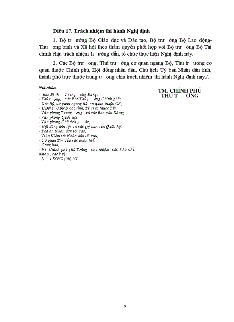 image for page Dự thảo quy định thu học phí từ năm 2010