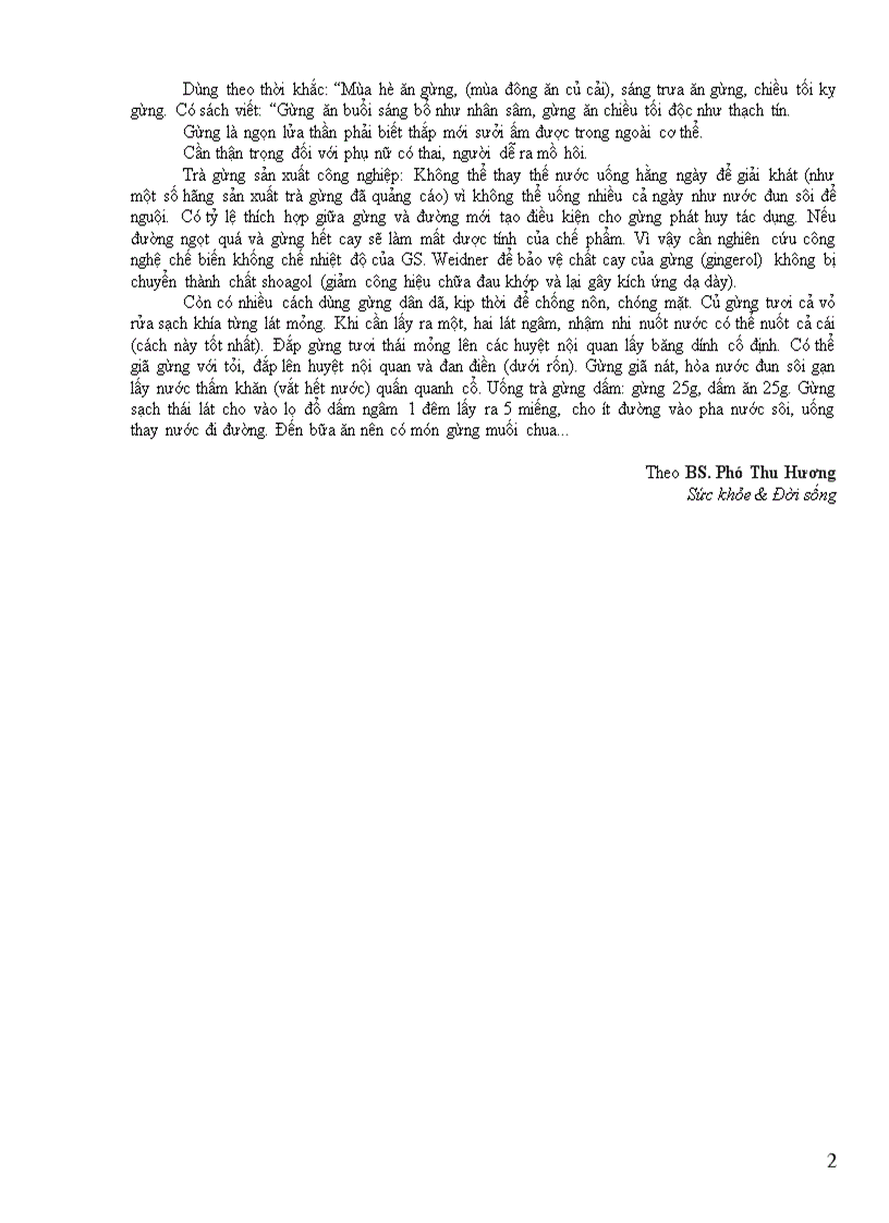 image for page Dùng gừng cách nào có lợi