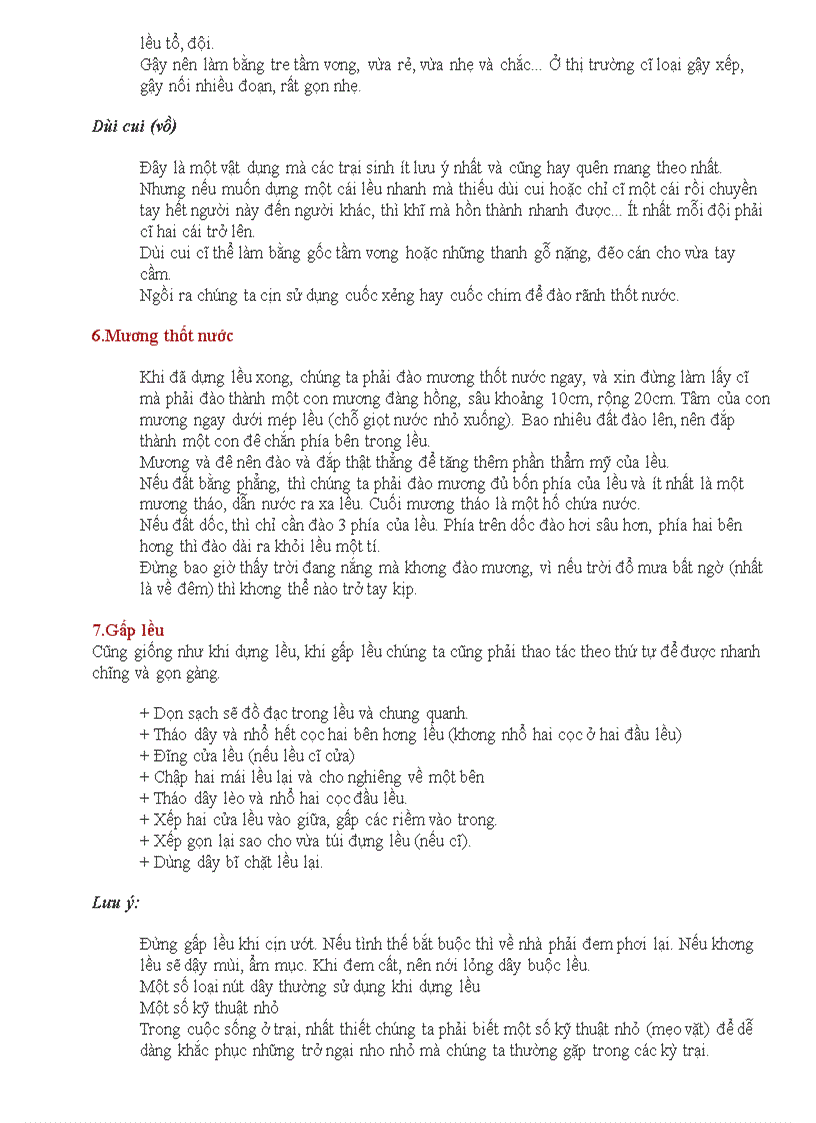 image for page Dựng lều trại