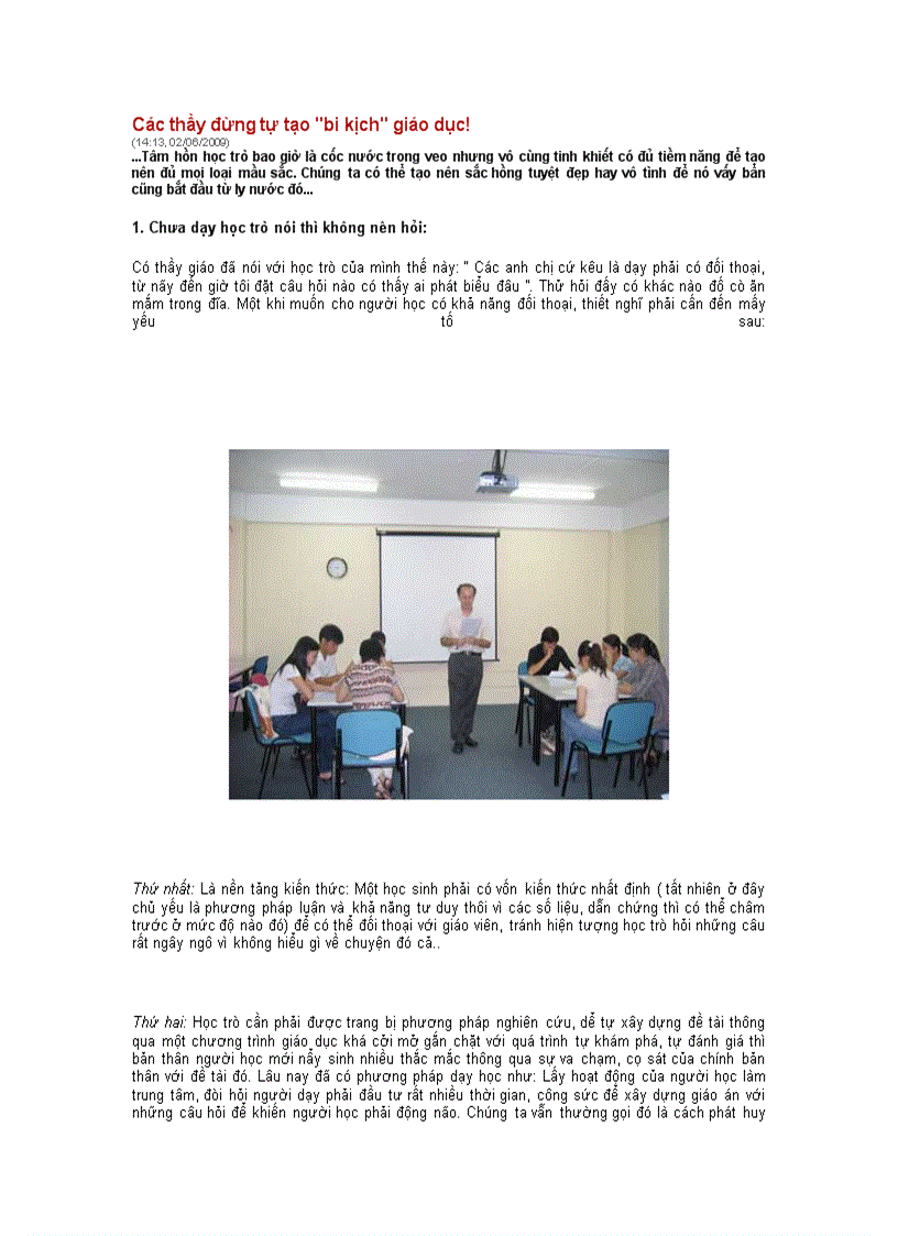 image for page Đừng tạo bi kịch cho giáo dục