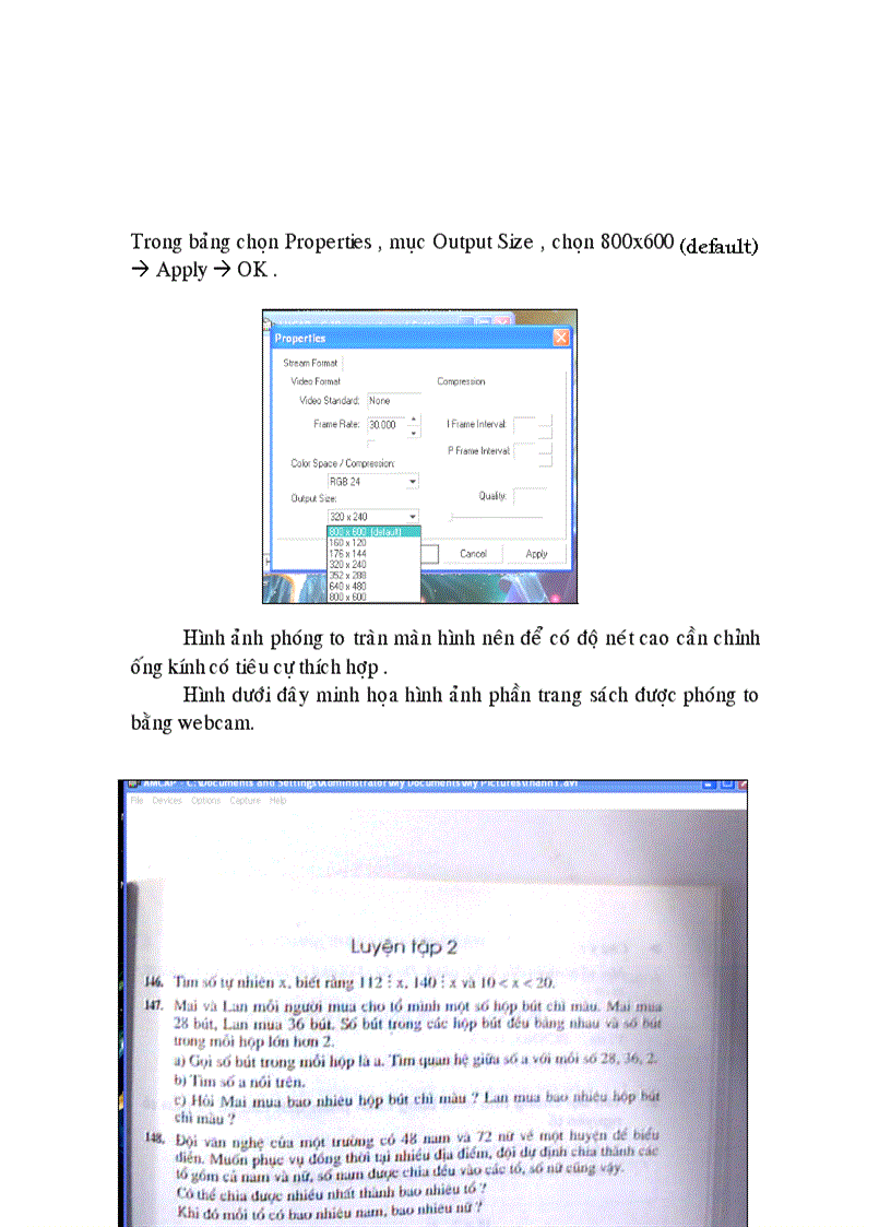 image for page Dùng Webcam thay máy chiếu đa vật thể