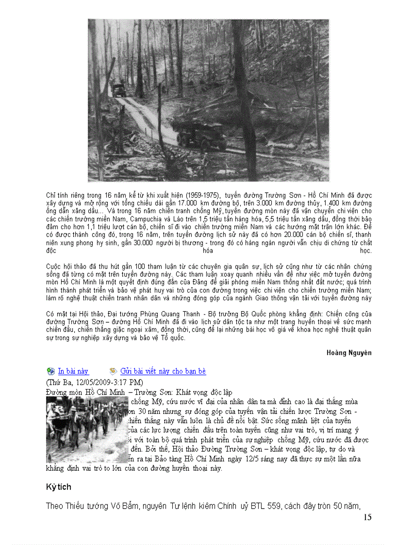 image for page Đường Hồ Chí Minh Con đường huyền thoại