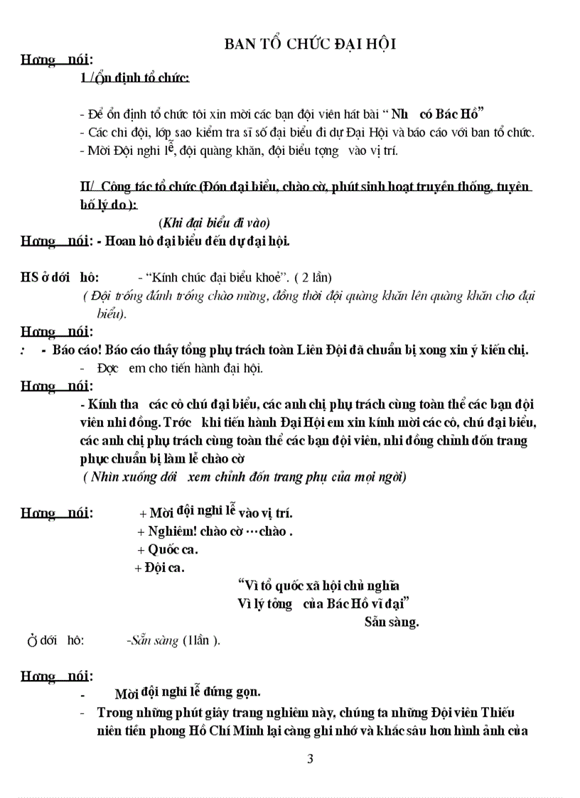 image for page Dẫn chương trình đại hội liên đội 1