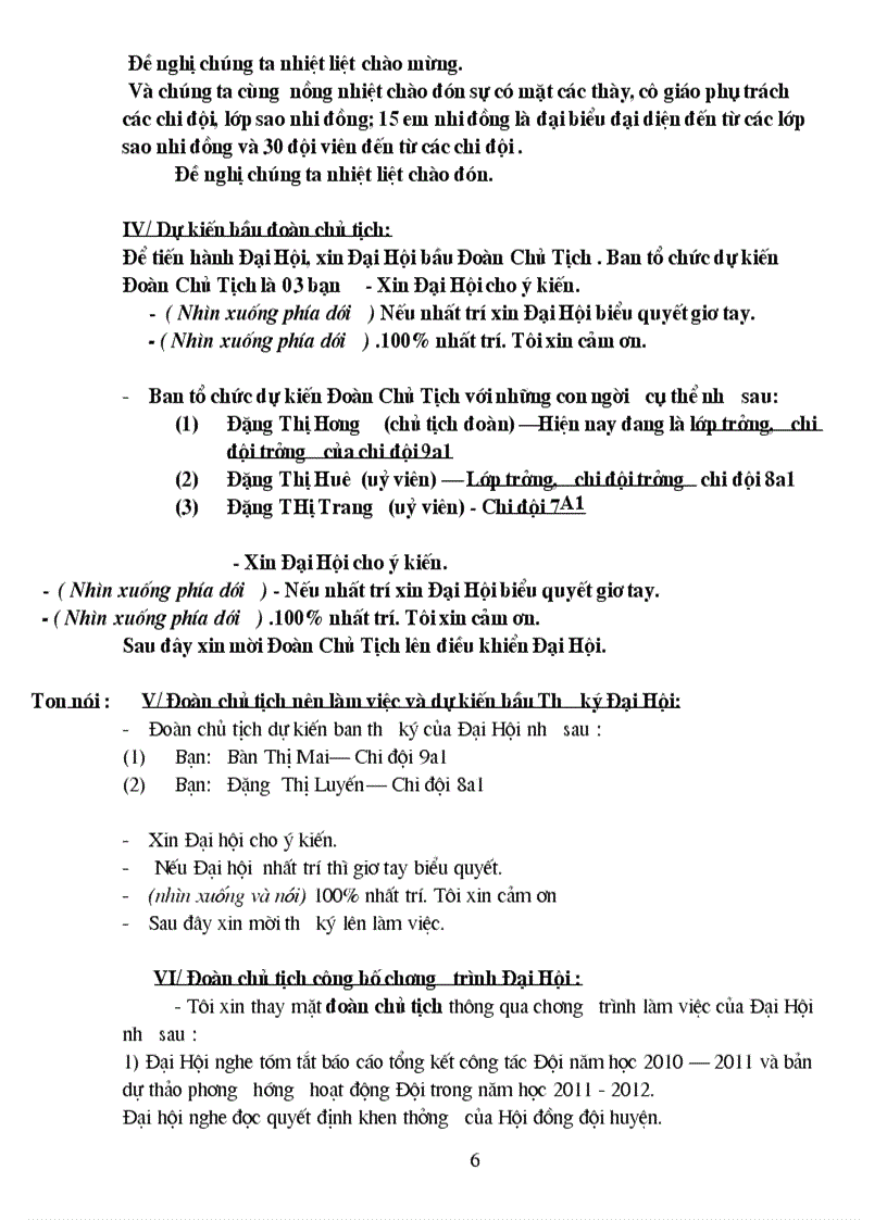 image for page Dẫn chương trình đại hội liên đội 1