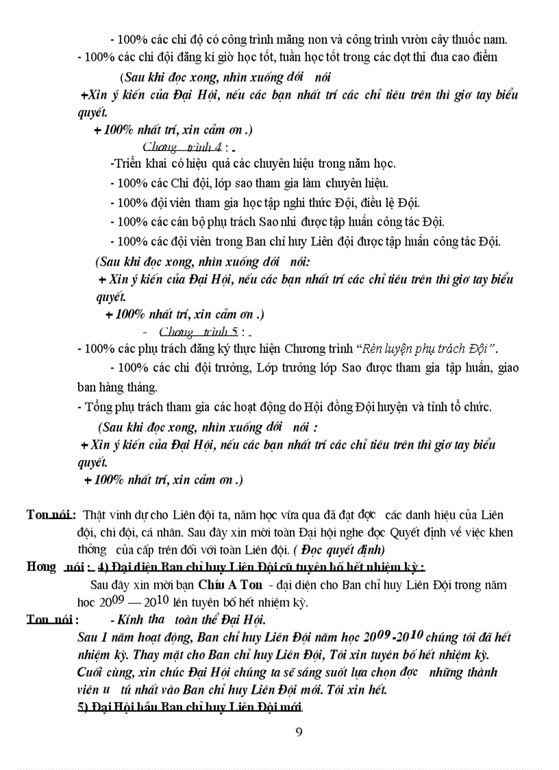 image for page Dẫn chương trình đại hội liên đội 1