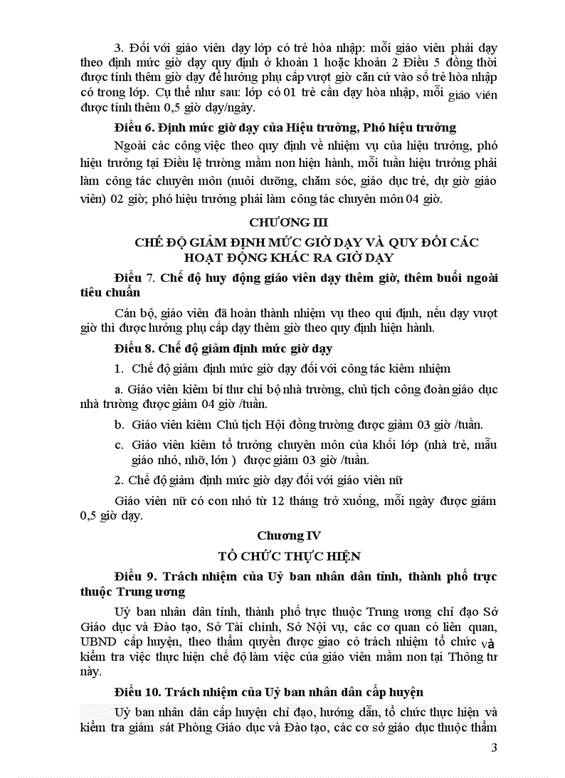 image for page Dự thảo thông tư Quy định chế độ làm việc đối với giáo viên mầm non 1