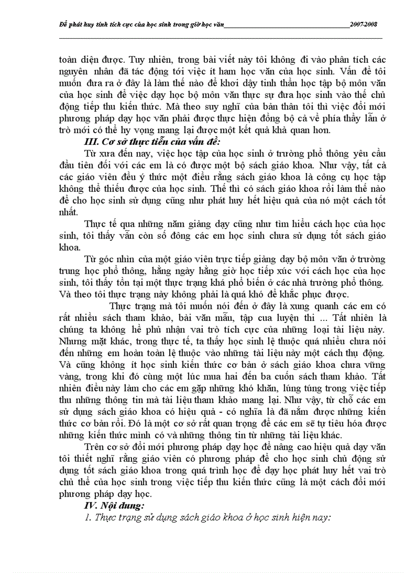 image for page Êể phát huy tính tích cực của học sinh trong giờ học Văn