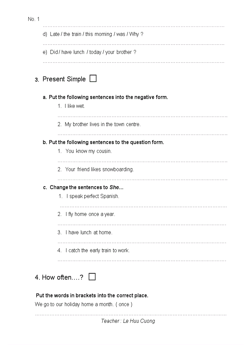 image for page English Test level A
