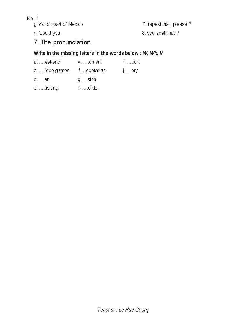 image for page English Test level A