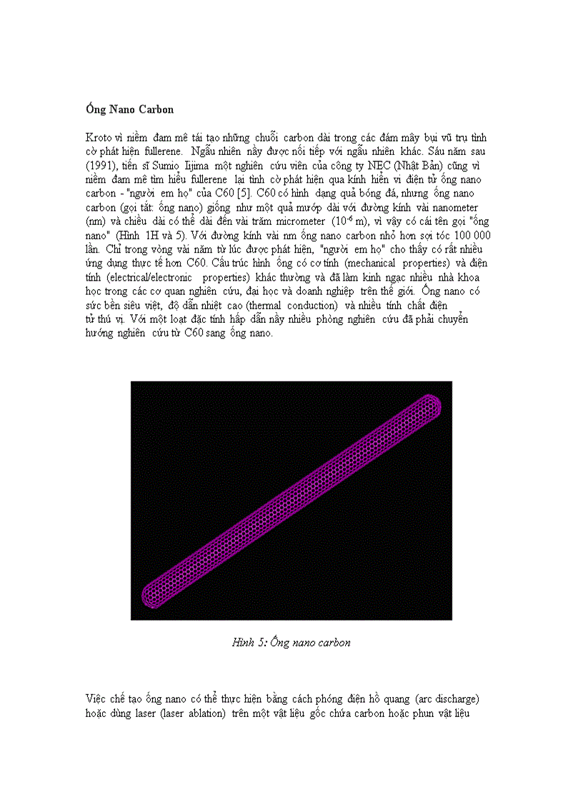 Fullerene and nano tubes