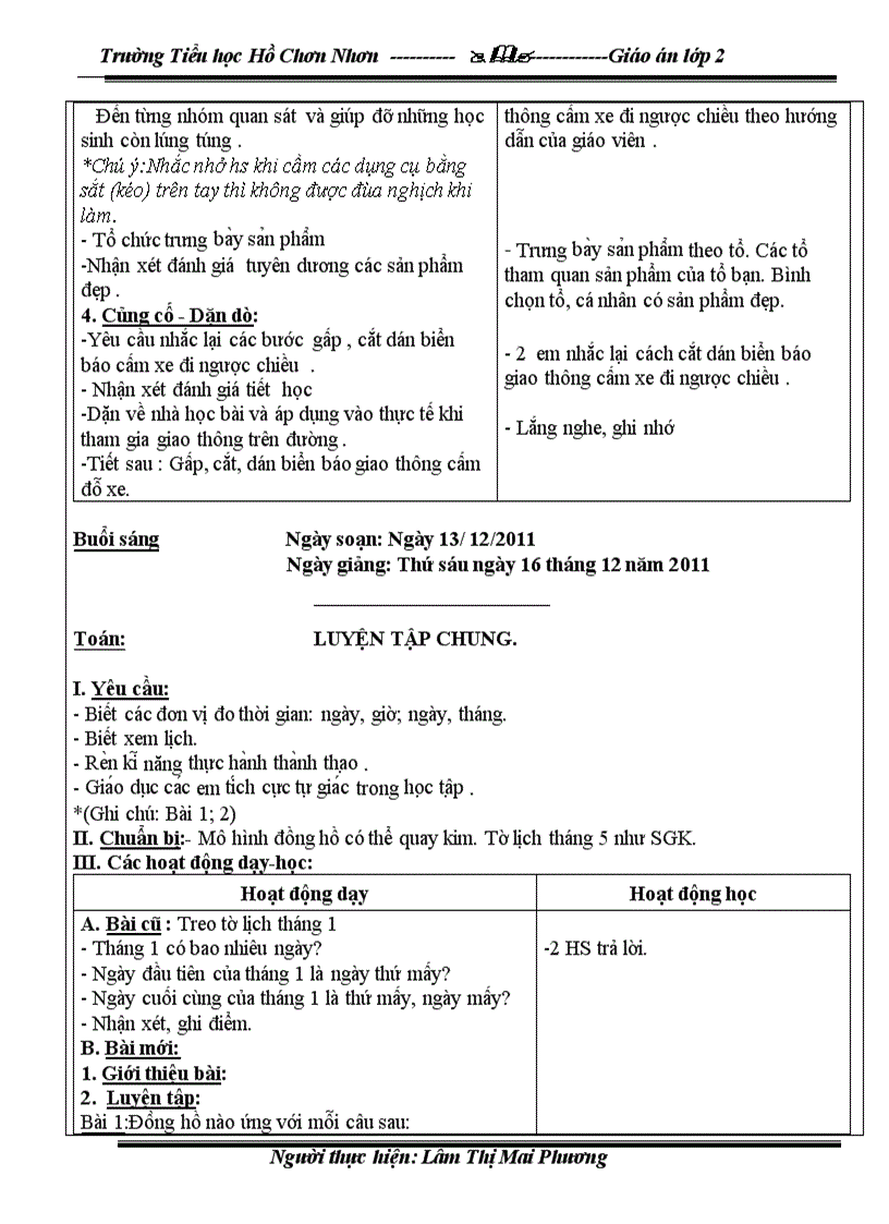image for page G án tuần 16 lơp 2 sáng chiều