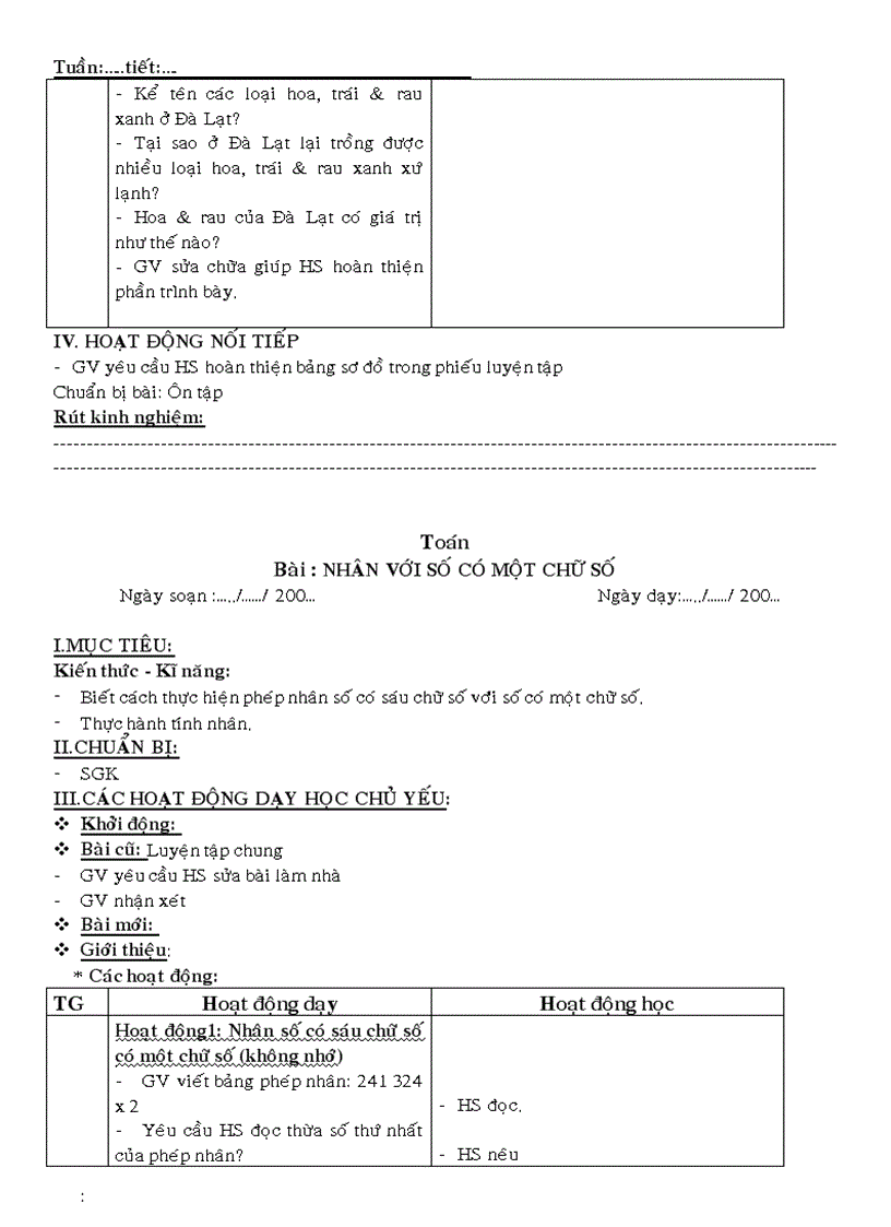 image for page GA các môn L4 Tuần 10