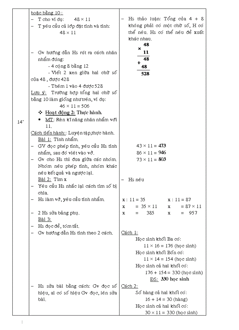 GA các môn L4 Tuần 13